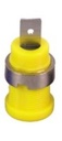 Jack banana 4mm amarillo, 1200V, 10A