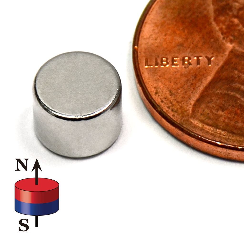 Imán de neodimio N42 6.35x4.76mm
