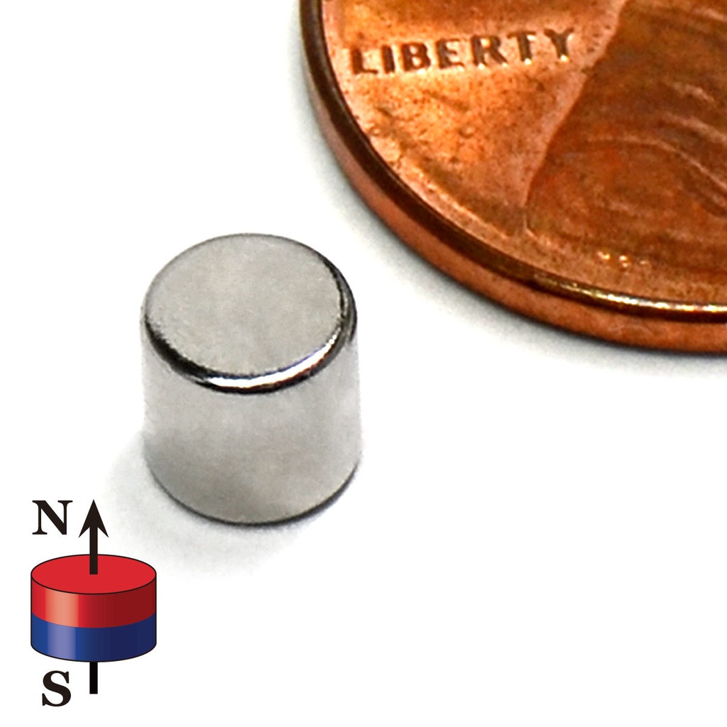 Imán de neodimio N50 4.76x4.76mm