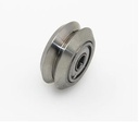 Rueda en doble v con rodamiento interno 625zz, para perfil 2020 V slot en acero