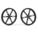 Rueda Pololu 90x10mm Negra por Par