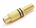 Jack RCA metálico dorado negro