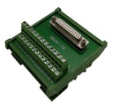 Tarjeta con borneras salida para PLC o Raspberry. Para riel DIN DB25F-TB