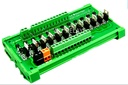 Driver de salida para PLC con mosfet IRF9540 optoacoplado de 12 canales