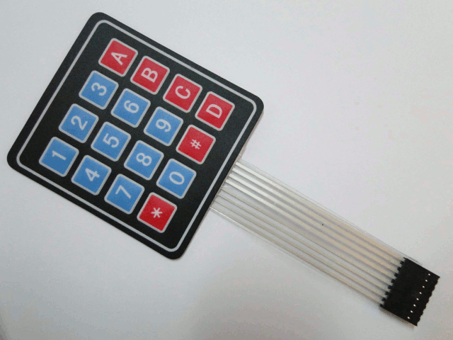 Teclado matricial de membrana 4X4