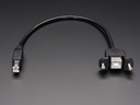Cable USB de montaje en panel: B macho a B hembra