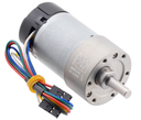 Motorreductor metálico 10:1 de 37 D x 65 L mm, 12 V, con codificador de 64 CPR (piñón helicoidal)