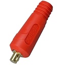 Conector de alta corriente para máquina de soldadura. DKJ10-25 macho rojo