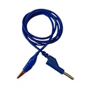 Cable banana-caimán azul de 1 metro