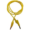 Cable banana-caimán amarillo de 1 metro