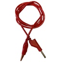 Cable banana-caimán rojo de 1 metro