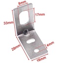 Soporte en ángulo para sensor infrarrojo reflectivo y de proximidad. Tipo L. M8