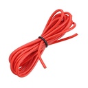 Cable siliconado para batería. 18-AWG. Rojo