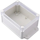 Caja plástica impermeable con tapa transparente 148x94x60mm