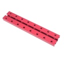 Viga doble de aluminio 8x2 agujeros. 128mm