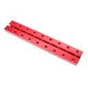 Viga doble de aluminio 9x2 agujeros. 144mm