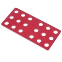Plato tipo B de aluminio 6x3 agujeros. 52x24mm