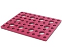 Plato tipo B de aluminio 7x9 agujeros. 72x56mm