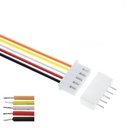 Kit cable conector hembra 2.54mm+conector macho recto para PCB. De 5 pines