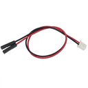 Cable conector XH2.54 a conector Dupont hembra. 2 pines. 20cm