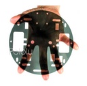 Chasis para robot  Pololu RRC01A gris transparente