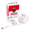 Adaptador original Raspberry Pi 5.1V 15W. Blanco