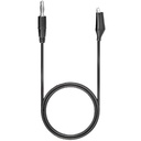Cable banana-caimán. 4mm, 15A. Negro