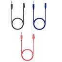 Kit de 3 cables banana-caimán. 15A