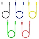 Kit de 5 cables banana-caimán. 15A