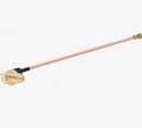 Cable RF IPX a RPSMA hembra. En ángulo. RG178 de 15cm