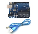 Tarjeta compatible Uno Rev3, cable USB tipo B