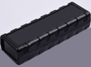 Caja plástica, instrumentación, 114x38x25.8mm
